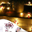 Alambre 20 Led 2m Navidad Micro Hilo Guirnalda Figuras Pilas Dorado
