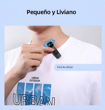 Sistema de micrófono inalámbrico Boya BY-v2 para iOS 2.4G con solapa, negro