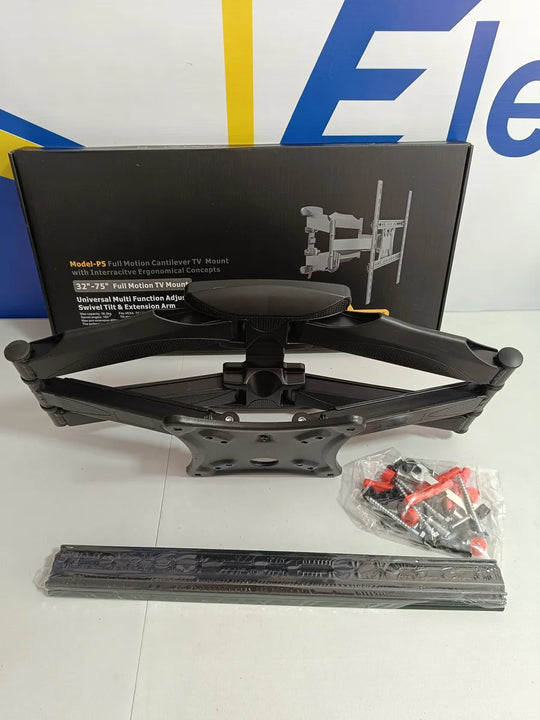 Soporte Televisor Tv 32 75 Pulgadas Doble Brazo Fino Grueso Negro