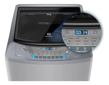 Lavadora Electrolux carga superior 16Kg premium care gris EWIX16F3ESG