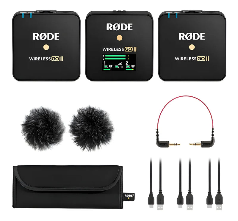 Micrófonos Rode Wireless GO II Condensador Omnidireccional color negroS