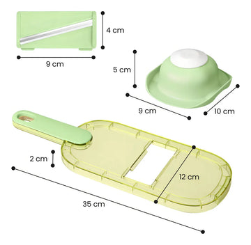 Rallador Y Pelador De Cocina 6 En 1 Con Protector Multifuncional Para Verduras Y Frutas Cortes Finos Y Gruesos Fácil De Usar Y Limpiar.