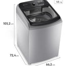 Lavadora Superior Perfect Care Ls21i 21kg Silver Electrolux Gris