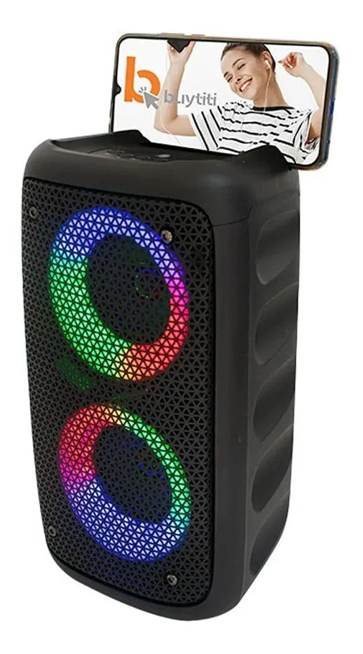 Parlante Torre Sonido Cabina 10w Bluetooth Aux Tf Recargable Negro