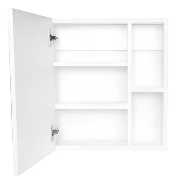 Gabinete Blanco 50 Cm Con Espejo Y Entrepaños