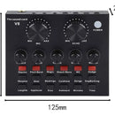 Mezcladora Tarjeta Sonido V8 Audio Grabacion Efectos Interfa Negro