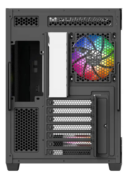Gabinete Xyz Tesseract X Argb 7 Fans Controller 2d Glass Dual Chamber Usb C