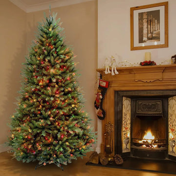 Árbol De Navidad Artificial 7 Pies Con Luces Multicolores