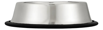 Comedero Plato Bebedero Perro Grande 21 Cmts Diametro, Acero Plateado