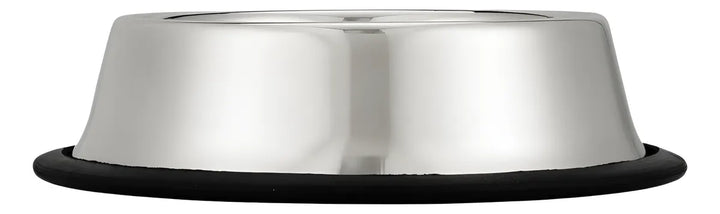 Comedero Plato Bebedero Perro Grande 21 Cmts Diametro, Acero Plateado