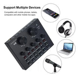 Interfaz Mezclador De Audio Externo Usb Tarjeta De Sonido V8