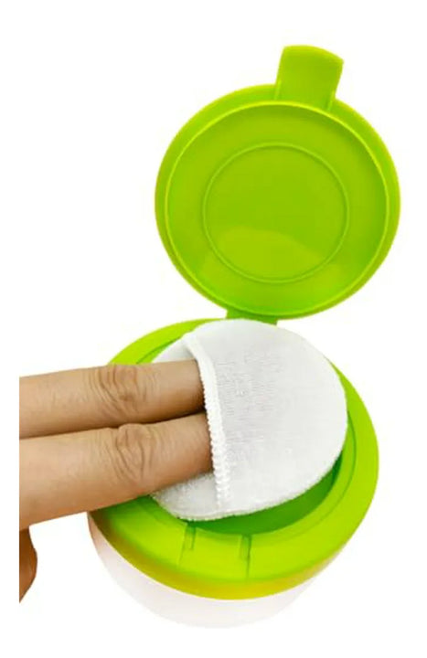 Estuche Recargable Para Talco De Bebé Con Sifter Verde