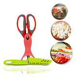 Tijeras, cortador y cuchillo para verduras, verduras y frutas, 3 piezas