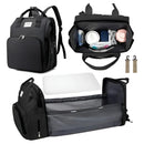 Mochila Pañalera Cuna Impermeable Multifunción Bebé Viaje Color Negro
