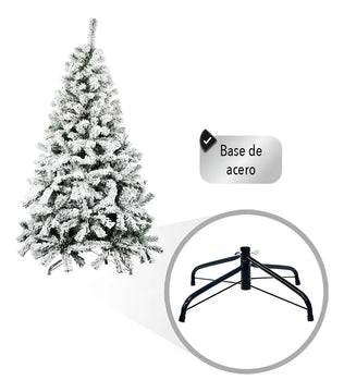 Árbol Artificial De Navidad Nevado 1.90 Color Verde