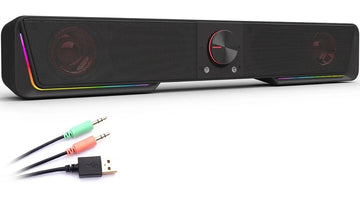 Altavoz Redragon Darknets Gs570 Rgb con barra de sonido, color negro