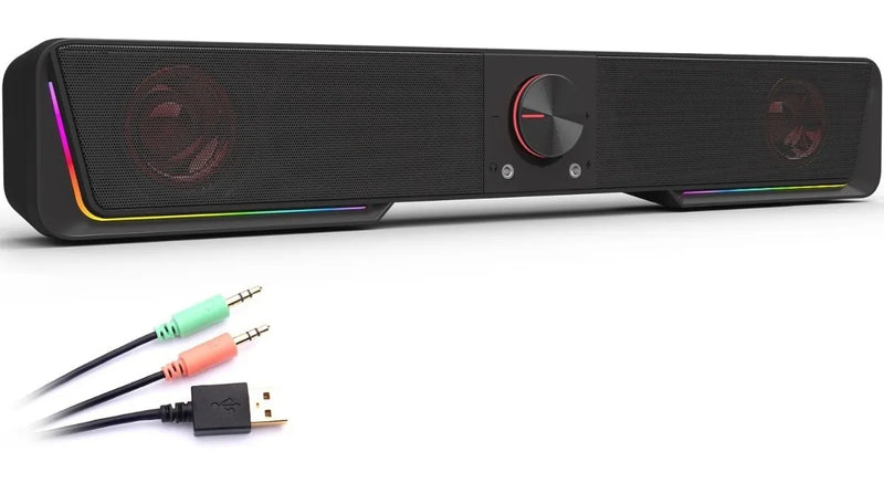 Altavoz Redragon Darknets Gs570 Rgb con barra de sonido, color negro