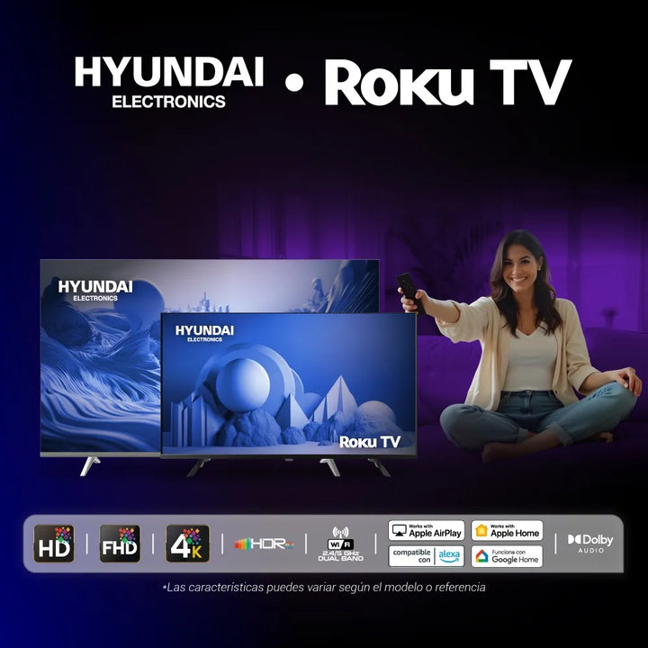 Televisor Hyundai Smart Tv 50 Pulgadas 4k - Roku Tv
