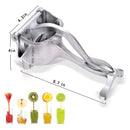 Exprimidor De Futas Manual En Aluminio Con Boquilla Color Plateado