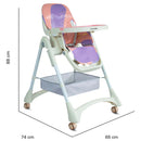 Silla Comedor Bebé colchada Ajustable En Altura 6 Posiciones Portatil Bebesit Aquarella