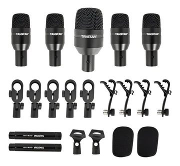 Kit de micrófono con batería Takstar Dmsd7 con funda superior, color negro