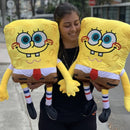 Peluche Bob Esponja Grande 70cm Moño De Regalo Y Globos Amarillo