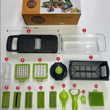 14 En 1 Set De Cortador Verdura, Picador Multifuncional Gris