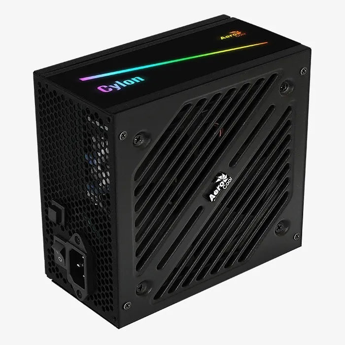 Fuente De Poder Aerocool Cylon Rgb 600w +80 Plus Bronze Black