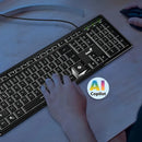 Teclado Con Cable Genius Slimstar 820 Iluminado Usb Teclado Negro Idioma Español España