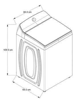 Lavadora automática Whirlpool hasta 22kg color blanco