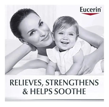 Eucerin Crema Baby Eczema Relief 141 g | Hidratante Hipoalergénica Sin Fragancia Bebé Piel Atópica Seca Sensible | Loción Dermatológica Suave Antipicazón Calmante Reparadora Avena Coloidal Alivio