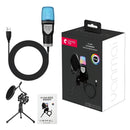 Microfono Usb Rgb Sf-666r Condensador Omnidireccional +trip Negro