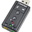 Adaptador Sonido Tarjeta De Audio 7.1 3d Usb Pc Canal Stereo