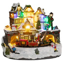 Decoración De Casa De Pueblo Navideño, Luces Led Colo...