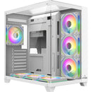 Gabinete Gamer Iceberg Atx Crystal Cube Xl Blanca 7 Fans Rgb Blanco