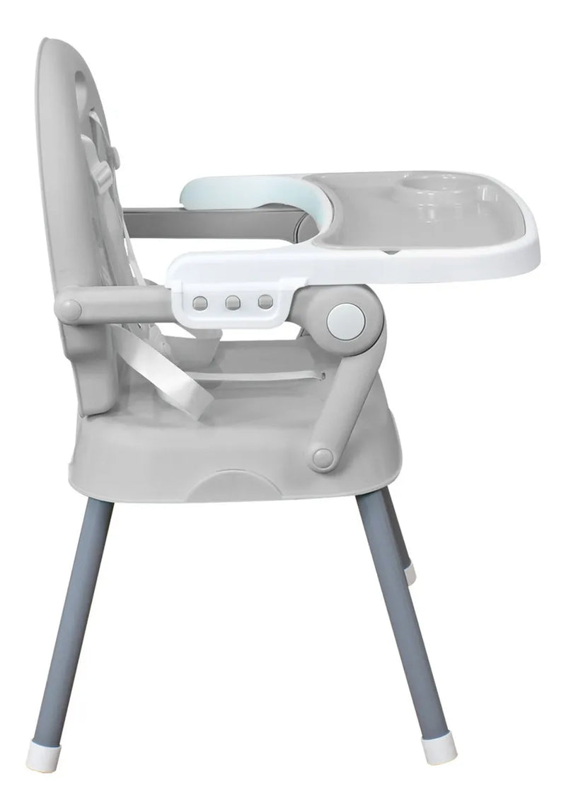 Silla Comedor Bebe 3en1 Happy Baby Azul Cp7000 Color Gris