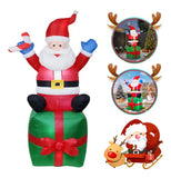 Papá Noel Iatable De 6 Pies Con Luces Led Para Jardín Rojo