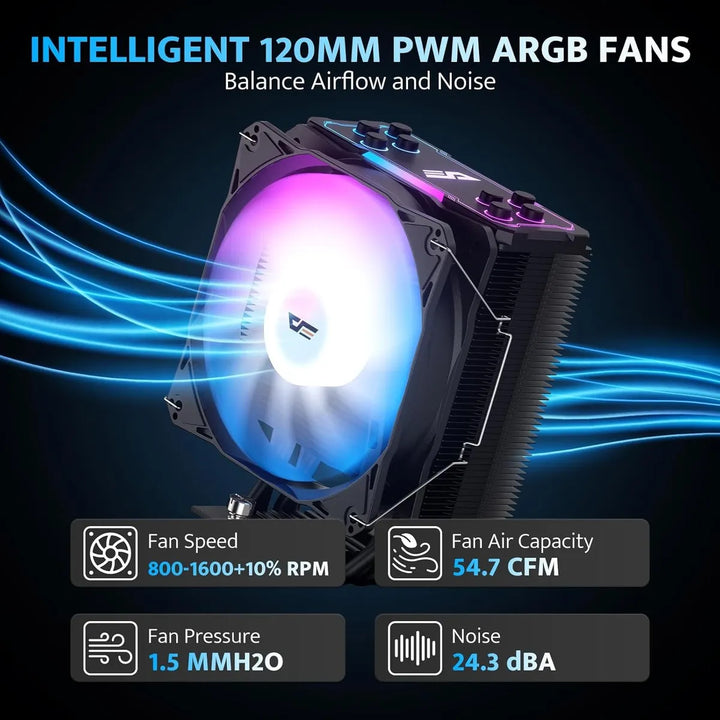 Cooler Para Cpu Darkflash Z4pro 120mm Argb, Tdp 200w
