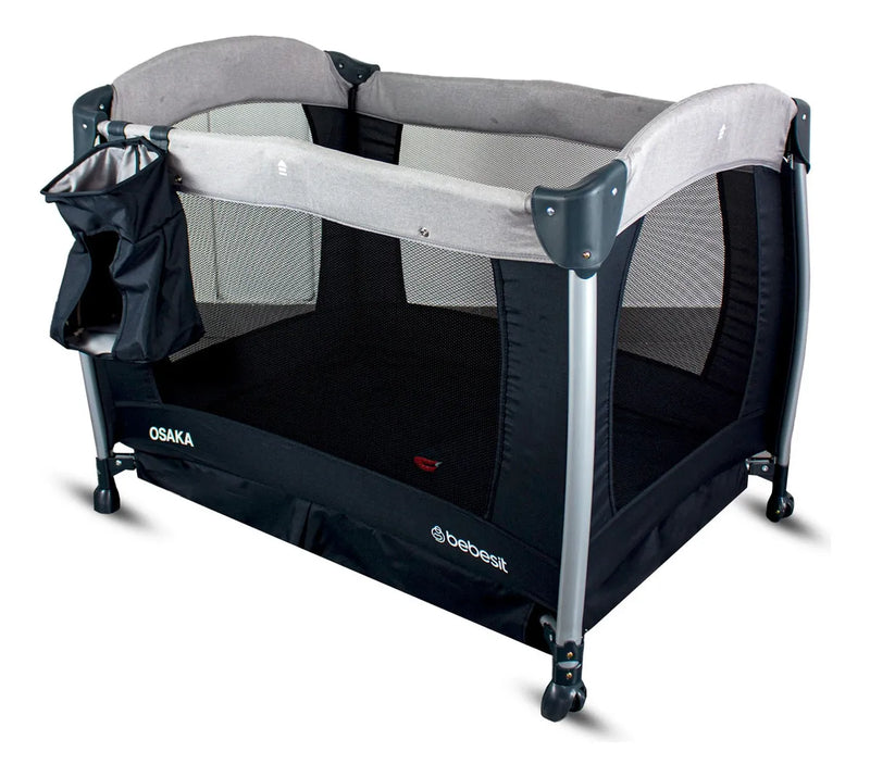 Cuna Corral Bebé Gris Oscuro Bebesit Premium