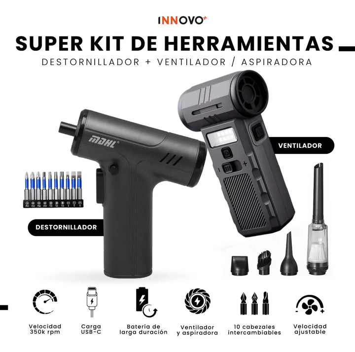 Destornillador Eléctrico Con Soplador Aspiradora Todo En Uno Multifunción