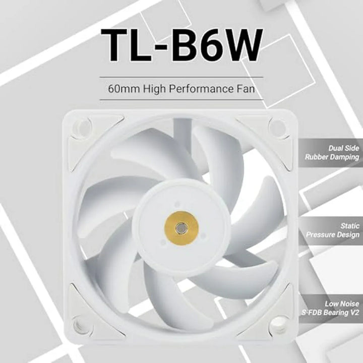 Ventilador De Cpu Thermalright Tl-b6w 60mm, Silencioso Y De