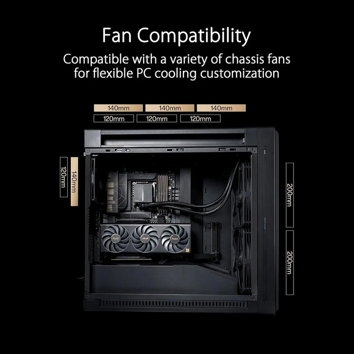 Carcasa Asus Proart Pa602 E-atx Con Ventiladores Y Usb-c