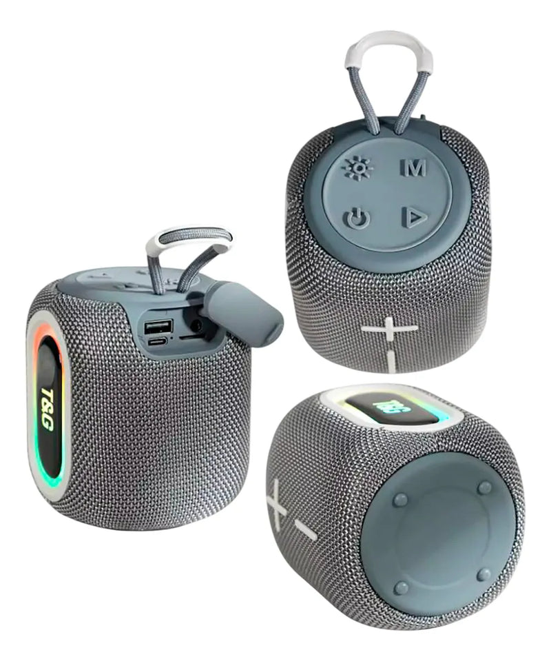 Parlante Altavoz Portátil Bluetooth Tws Envolvente Y Potente Negro