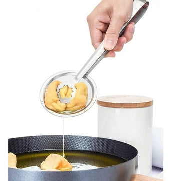 Colador Aceite Freir Escurridor Cocina En Malla Inoxidable Plateado