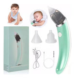 Aspirador Limpieza Nasal Para Bebe Niño Eléctrico Automatico Color Verde claro