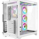 Chasis Gamer Iceberg Crystal Edge Con 7 Ventiladores Argb Blanco