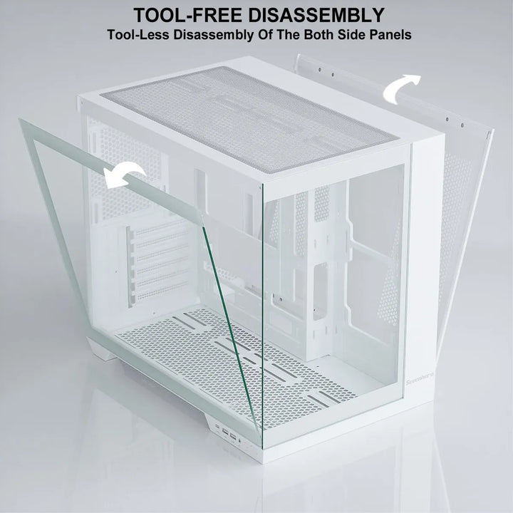 Sevenhero H602 Atx Funda Para Pc Con 5 Ventiladores Argb De