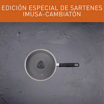 Sartén Imusa Cambiatón 24cm Antiadherente Tapa De Vidrio Color Gris oscuro