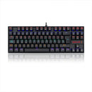 Teclado gamer Redragon Kumara K552 QWERTY español latinoamérica color negro con luz rainbow