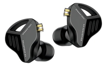 Auriculares HiFi Kz Zvx con micrófono, color negro, color claro, negro